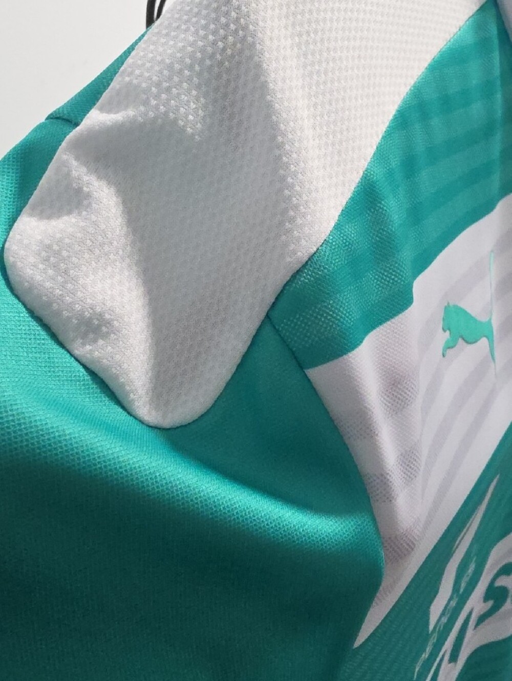 Puma Santos Laguna Home Shirt - Teal and White - Picture 7 of 16